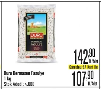 Duru Dermason Fasulye 1 Kg