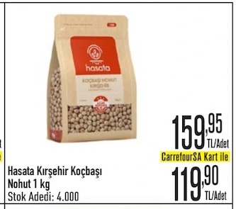 Hasata Kırşehir Koçbaşı Nohut 1 Kg