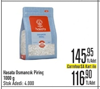 Hasata Osmancık Pirinç 1000G