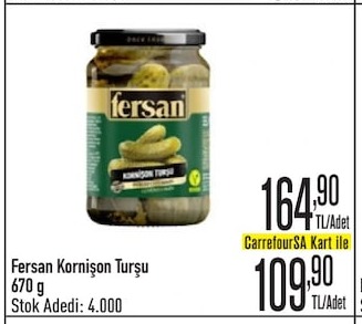 Fersan Kornişon Turşu 670 G