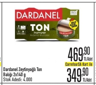 Dardanel Zeytinyağlı Ton Balığı 2X140 G