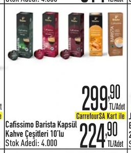Cafissimo Barista Opsiyonel Kahve Çeşitleri 10'Lu