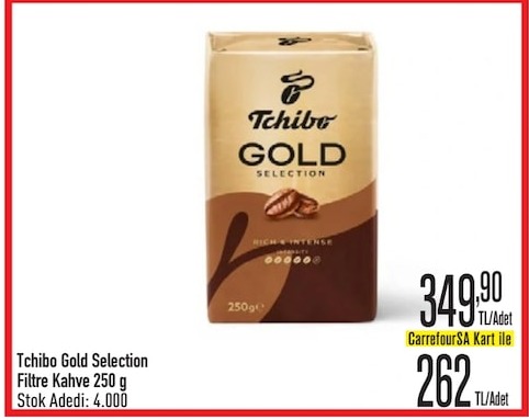Tchibo Gold Selection
Filtre Kahve 250G