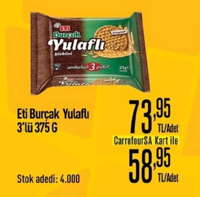 Eti Burçak Yulaflı 3'Lü 375 G