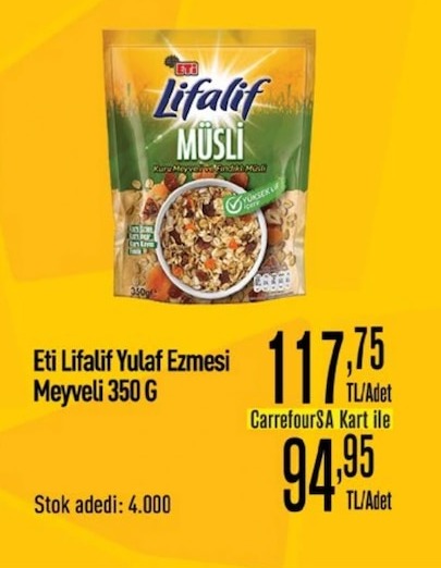 Eti Lifalif Yulaf Ezmesi Meyveli 350 G