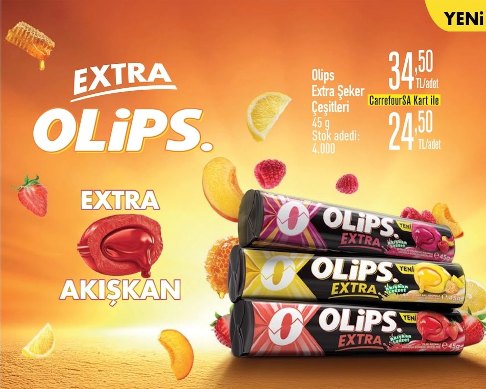 Olips Extra Şeker Çeşitleri 45G