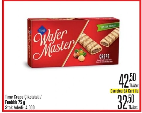 Time Krep Çikolatalı/Fındıklı 75 G