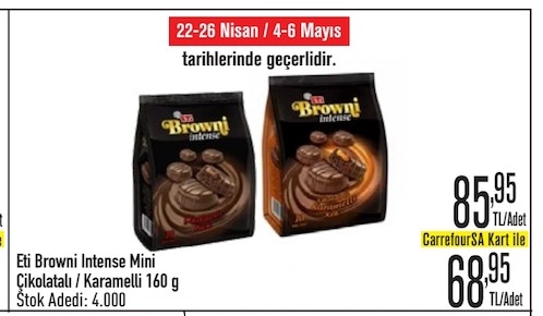 Eti Browni Intense Mini Çikolatalı / Karamelli 160 G
