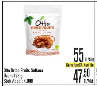 Otto Dried Fruits Sultana Üzüm 125 G