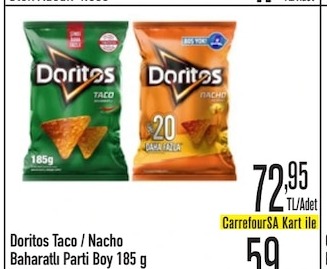 Doritos Taco / Nacho Baharatlı Parti Boy 185 G