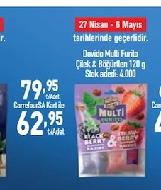 Dovido Multi Furito Çilek & Böğürtlen 120G