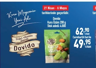 Dovido Kuru Üzüm 200G