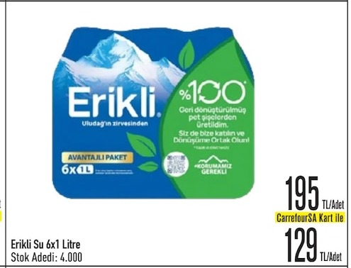 Erikli Su 6X1 Litre