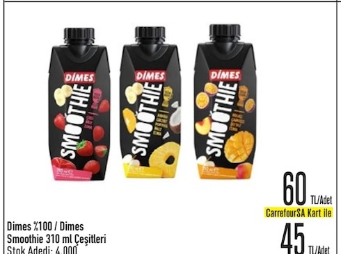 Dimes Smoothie Çeşitleri 310 Ml