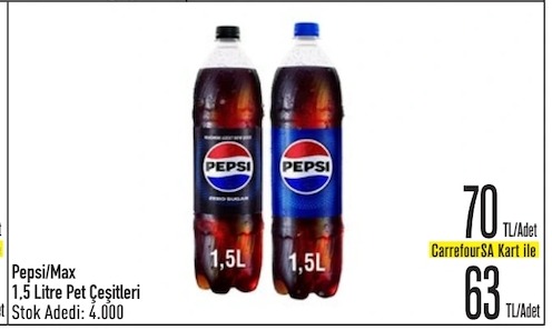 Pepsi/Max 1.5 Litre Pet