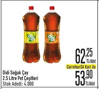 Didi Soğuk Çay 2,5 Litre Pet Çeşitleri