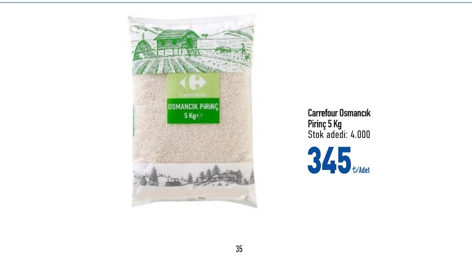 Carrefour Osmancik Pirinç 5 Kg