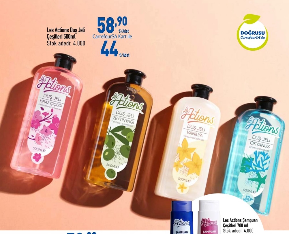 Les Actions Duş Jeli Çeşitleri 500Ml