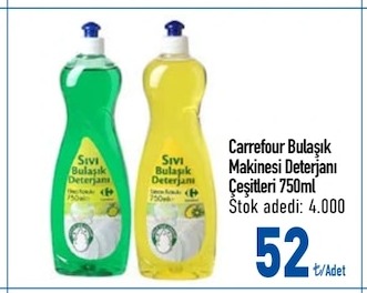 Carrefour Sıvı Bulaşık Deterjanı Çeşitleri 750Ml