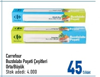 Carrefour Buzdolabı Poşeti Çeşitleri Orta/Büyük