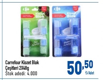 Carrefour Klozet Blok Çeşitleri 2X48G