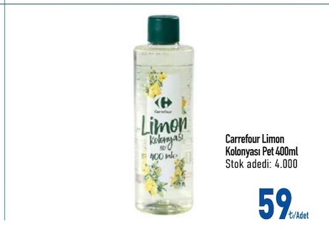 Carrefour Limon Kolonyası Pet 400Ml