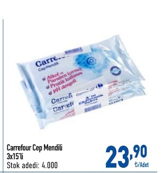 Carrefour Cep Mendili 3X15Li
