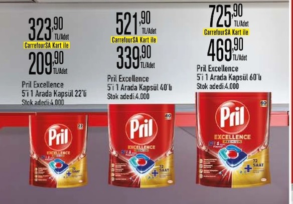 Pril Excellence 5'I 1 Arada Kapsül 22'Li