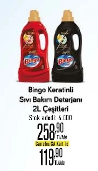 Bingo Keratinli Sıvı Bakım Deterjanı 2L Çeşitleri