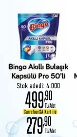 Bingo Akıllı Bulaşık Kapsülü Pro 50'Li