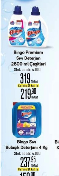 Bingo Premium Sıvı Deterjan 2600 Ml