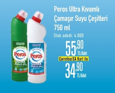 Peros Ultra Kıvamlı Çamaşır Suyu 750 Ml