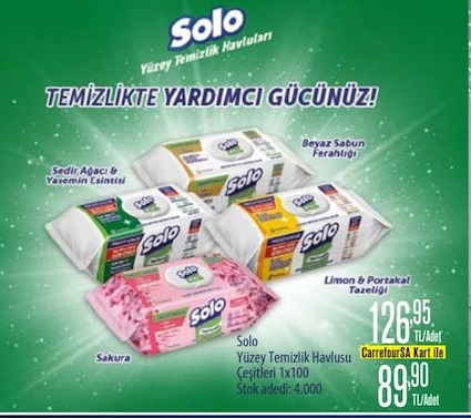 Solo Yüzey Temizlik Havlusu Çeşitleri 1X100