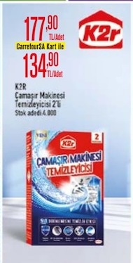 K2R Çamaşır Makinesi Temizlyecisi 2'Li