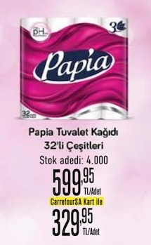 Papia Tuvalet Kağıdı 32'Li