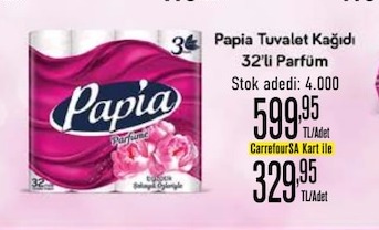 Papia Tuvalet Kağıdı 32'Li Parfüm