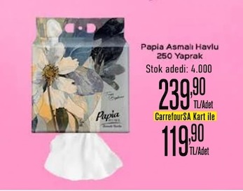 Papia Asmalı Havlu 250 Yaprak