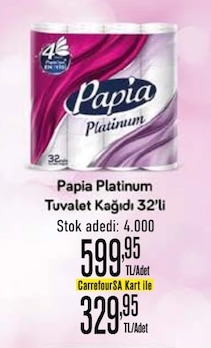 Papia Platinum Tuvalet Kağıdı 32'Li