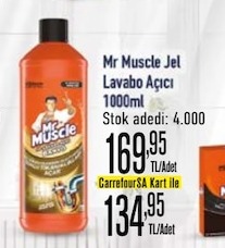 Mr Muscle Jel Lavabo Açıcı 1000Ml