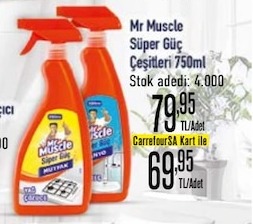 Mr Muscle Süper Güç Çeşitleri 750Ml
