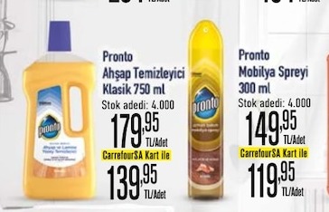 Pronto Ahşap Temizleyici Klasik 750 Ml