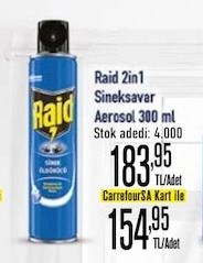 Raid 2In1 Sinekavsar Aerosol 300 Ml