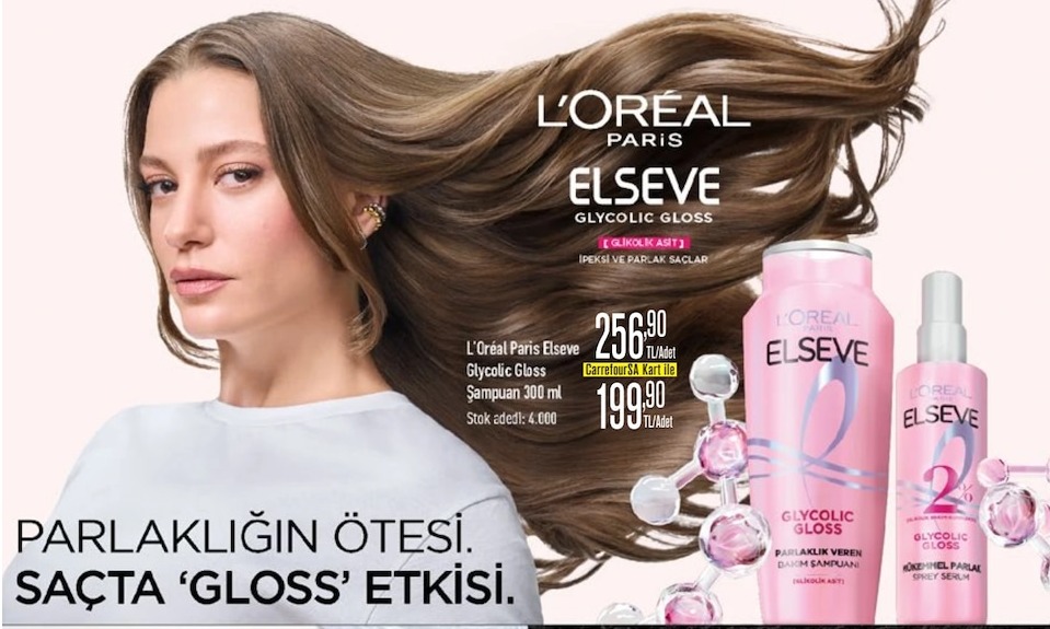 L'Oréal Paris Elseve Glycolic Gloss Şampuan 300 Ml