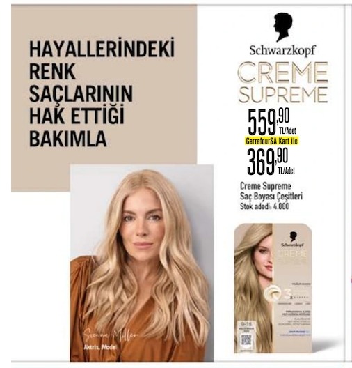 Schwarzkopf Creme Supreme Saç Boyası Çeşitleri