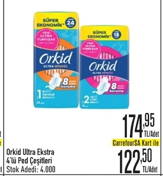 Orkid Ultra Ekstra 4'Lü Ped Çeşitleri