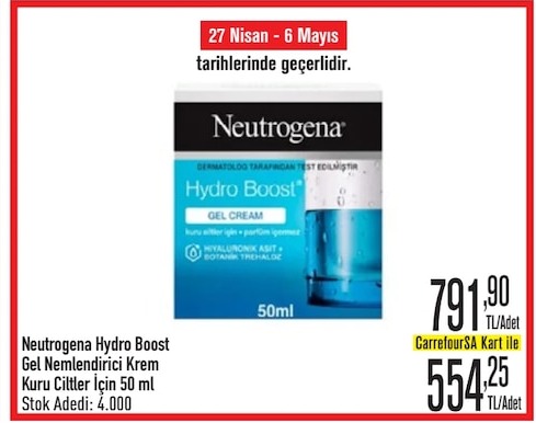 Neutrogena Hydro Boost Gel Cream Kuru Ciltler Için 50 Ml