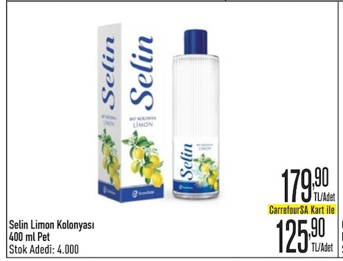 Selin Limon Kolonyası 400 Ml Pet