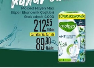 Molped Hijyen Max Süper Ekonomik Nıolı Çeşitleri 20 Adet