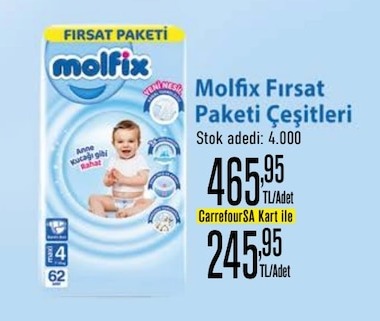 Molfix Fırsat Paketi Çeşitleri Maxi 4 62 Adet