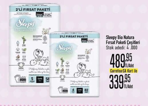 Sleepy Bio Natura Fırsat Paketi Çeşitleri